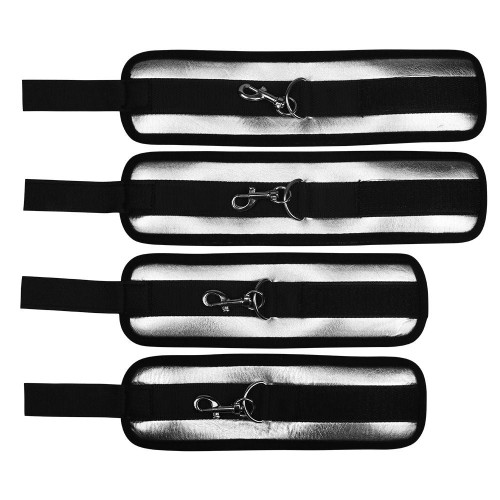 Lovetoy Struggle My Bed Restraints Bondage Set – mångsidigt bondage-set med handleds- och vristmanschetter