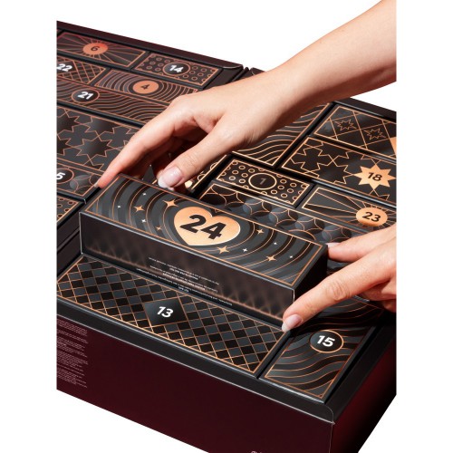 Magic Shiver Luxury erotisk adventskalender 2026 med 24 presentaskar – Womanizer Enhance, We-Vibe Sync Lite, Arcwave Zing, leksaker och soft bondage