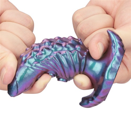 MystiTail anal plug med avtagbar svans 12 cm svart – butt plug med fluffig svart svans för roleplay och BDSM
