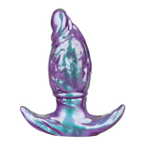 MystiTail anal plug med avtagbar svans 14 cm svart – butt plug med fluffig svart svans för roleplay och BDSM