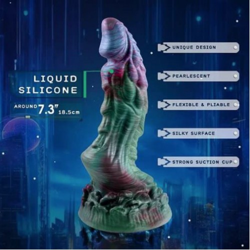 NMC Silicone Monster Dildo 18,5 cm fantasidildo i kroppssäkert silikon med sugkopp – unik monsterform för intensiv stimulans