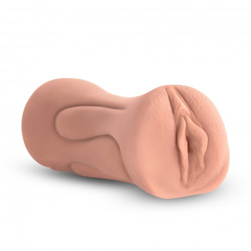 NS Novelties Anita Pussy & Mouth Stroker mörk hudton – dubbelsidig lösfitta och munstroker i realistisk TPE
