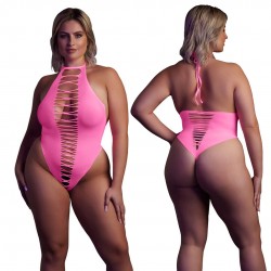 High-Cut Body - Plus Size - Neon Pink