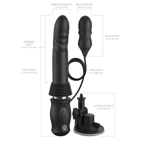 Pipedream Ultimate Silicone Thruster stötande vibrator i silikon med realistisk form och kraftfulla stötar