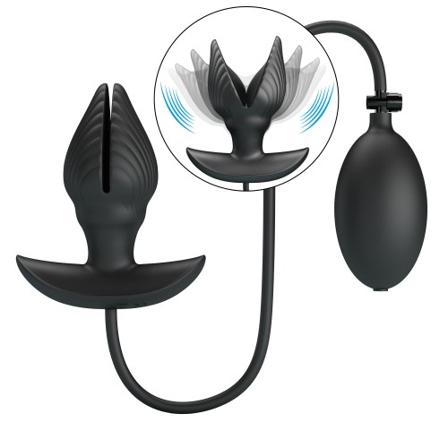 Pretty Love Manson V-Plug vibrerande uppblåsbar analplug i silikon – justerbar storlek med vibration för progressiv analstimulans