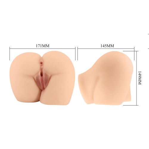 Pretty Love Rolonda lösfitta och lösvagina med vaginal och anal öppning i mjuk TPE – realistisk stroker med dubbel stimulering