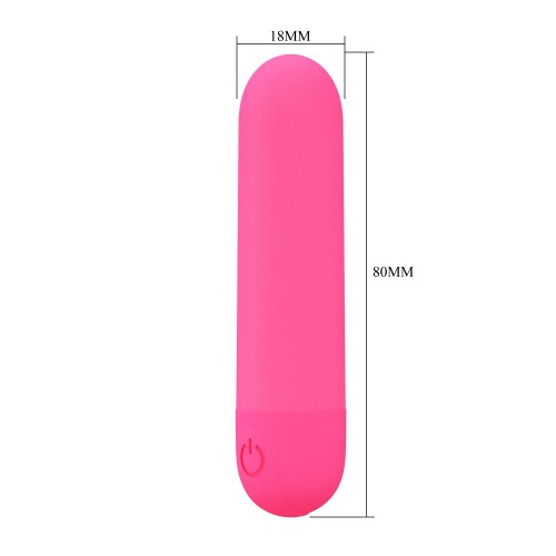 Pretty Love Stefan mini bullet vibrator i ABS – 8 cm kompakt uppladdningsbar minivibrator för klitoris och punktstimulans
