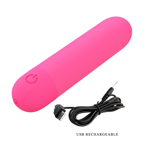 Pretty Love Stefan mini bullet vibrator i ABS – 8 cm kompakt uppladdningsbar minivibrator för klitoris och punktstimulans
