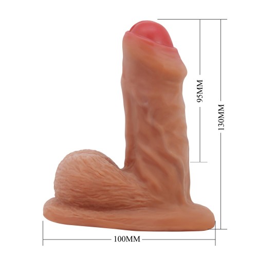 Pretty Love Warnell realistisk FTM packer 13 cm – mjuk och flexibel packer med realistiska detaljer för naturtrogen volym under kläderna