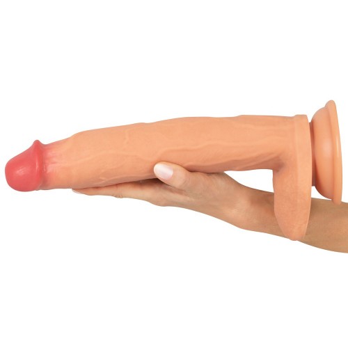 Realistixxx Real Giant realistisk jättedildo i ljus hudfärg PVC med sugkopp och stark ädering – 1,5 kg naturtrogen dildo