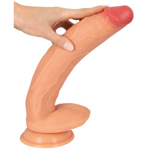 Realistixxx Real Giant realistisk jättedildo i ljus hudfärg PVC med sugkopp och stark ädering – 1,5 kg naturtrogen dildo