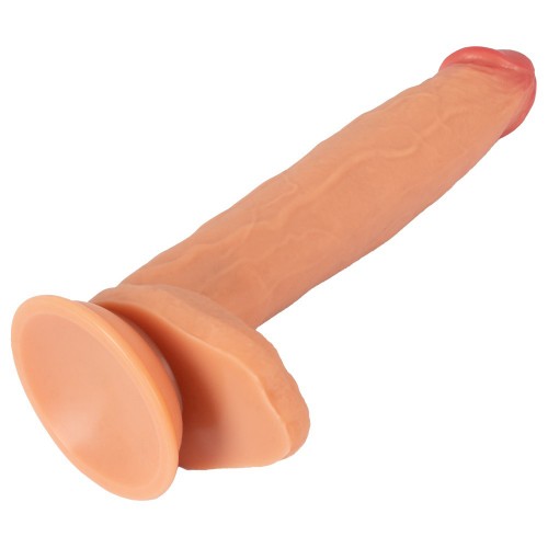 Realistixxx Real Giant realistisk jättedildo i ljus hudfärg PVC med sugkopp och stark ädering – 1,5 kg naturtrogen dildo
