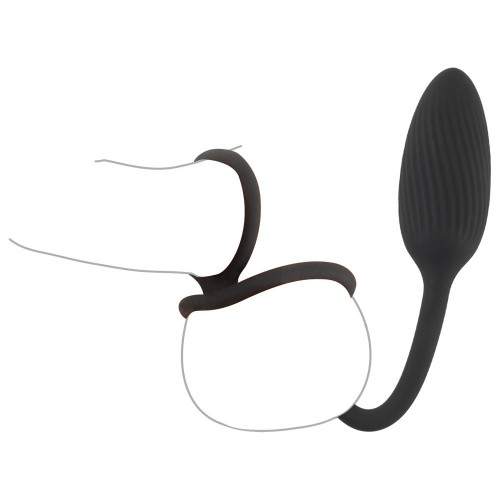 Rebel Cock och Ballrings With Vibrating Buttplug – penisring och pungsring med vibrerande buttplug i ett komplett kit