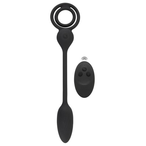 Rebel Cock och Ballrings With Vibrating Buttplug – penisring och pungsring med vibrerande buttplug i ett komplett kit