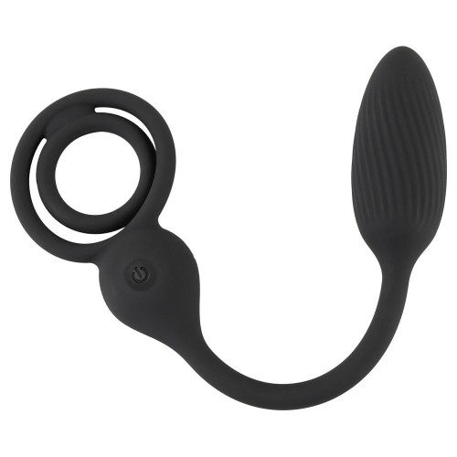 Rebel Cock och Ballrings With Vibrating Buttplug – penisring och pungsring med vibrerande buttplug i ett komplett kit