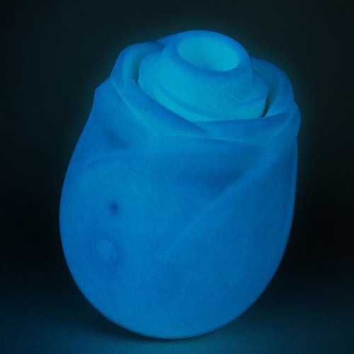 ROMP Rose Glow turkos lufttrycksvibrator med Pleasure Air-teknologi – rosformad klitorisstimulator med 10 intensiteter och vattentät design
