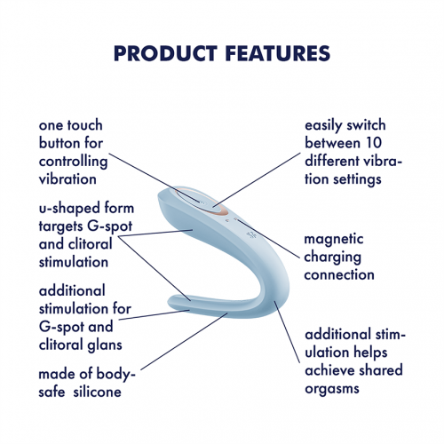 Köp Satisfyer Partner Couples – parvibrator med dubbelstimulans för klitoris och G-punkt