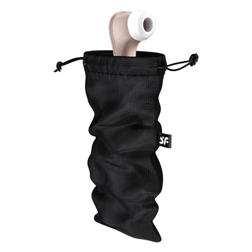 Köp Satisfyer Treasure Bag L Black – slitstark förvaringspåse för sexleksaker Satisfyer Treasure Bag L Black – diskret förvaringspåse för medelstora sexleksaker i svart