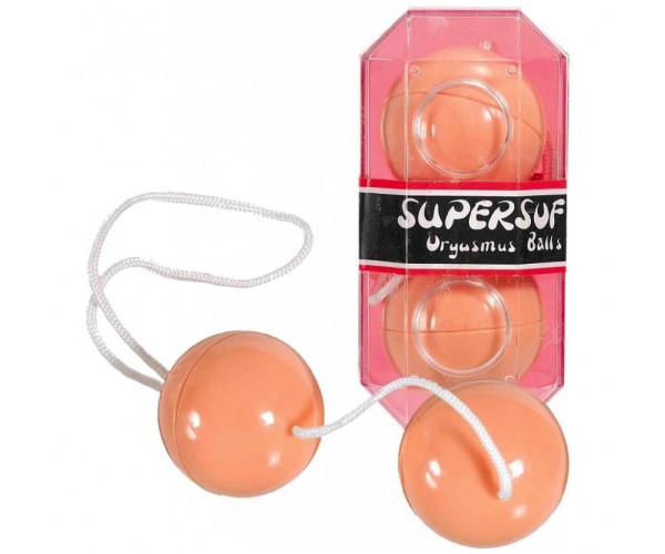 Seven Creations Orgasmus Balls knipkulor i ljus hudfärg PVC – bäckenbottenträning och intensivare orgasmer