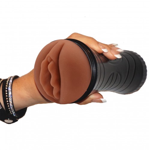 Soft Touch Tanned Pussy realistisk lösvagina i solbränd TPE med ABS-kopp justerbar sugeffekt och knottrig tunnel