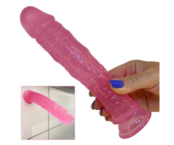 Toyz4Lovers Italian Cock Claudio realistisk dildo 20 cm rosa med sugkopp – Made in Italy med naturtrogna detaljer