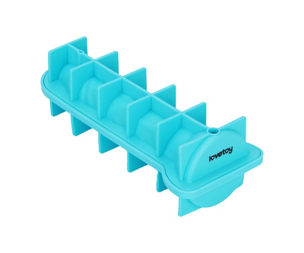 Turkos silikonform för stor penisformad iskub – livsmedelssäker silikon med tratt för fest och möhippa