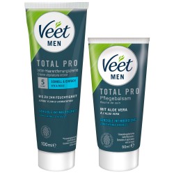 Veet Men - Total Pro Intimate Hair Removal Cream + Balm Set
