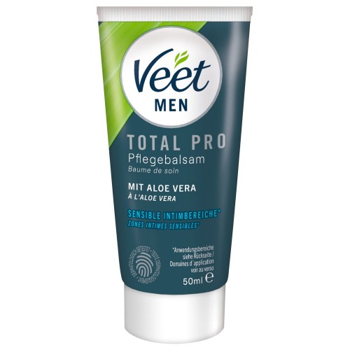 Veet Men Total Pro Intimate Hair Removal Set – hårborttagningskit för intimområden med kräm och aloe vera balsam