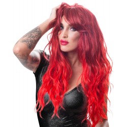 Wigged Love - Röd Långhårig Peruk - För rollspel, maskerad, foto & film