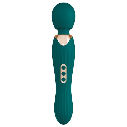 You2Toys Grande Wand smaragdgron massagestav 29,3cm med rorligt massagehuvud och 5 vibrationslagen i silikon