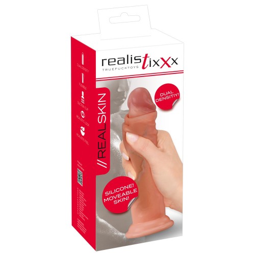 You2Toys Realistixxx realistisk dildo i dual density-silikon med kraftig sugkopp och rörlig hud