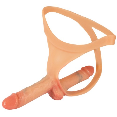 You2Toys Ultra Realistic Double Penis Thong – stringtrosa med dubbla realistiska penisar för vaginal och anal stimulans