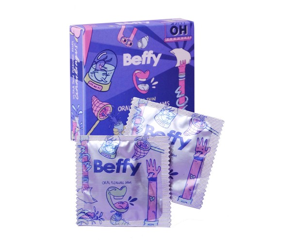 Beffy Oral Dams slicklapp 2-pack i latex – engångs intimskydd för säkert och hygieniskt oralsex