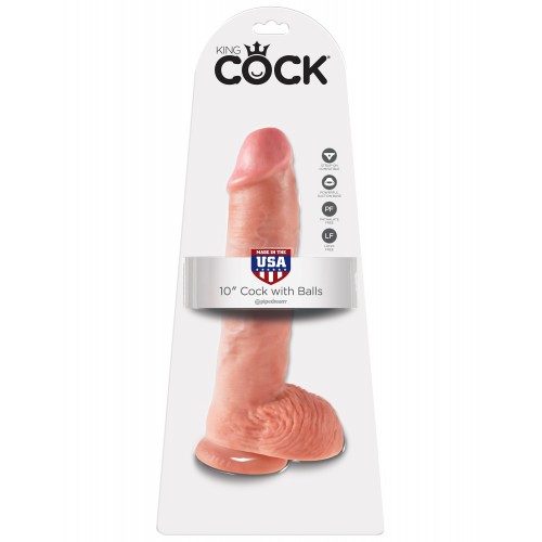 King Cock 10" With Balls - XXL
