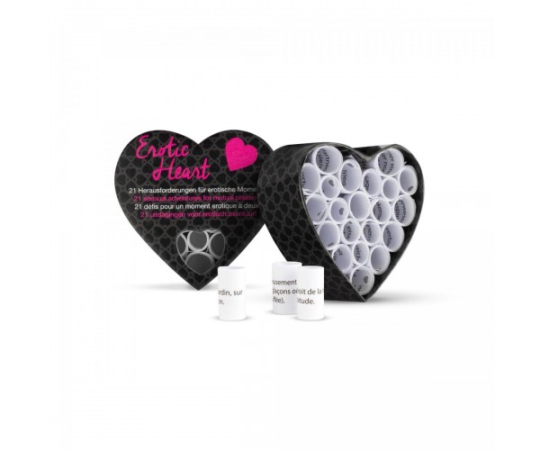 Tease & Please Erotic Heart Mini Game erotiskt parspel med 21 sensuella utmaningar – lekfullt och intimt sällskapsspel för par